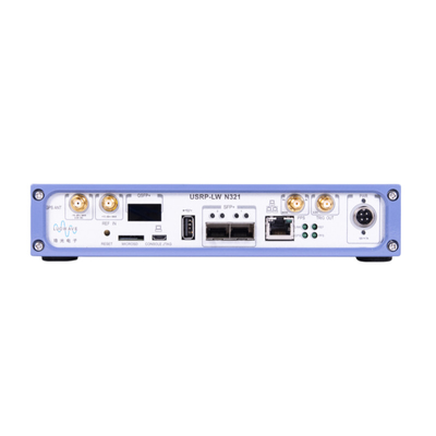Ettus USRP N321 Kompatybilny. 2 kanały TX/RX, częstotliwość 3 MHz-6 GHz, 200 MHz BW każdy, 1 × QSFP+, 2 × SFP+, 1 × RJ45, USRP Software Defined Radio Device